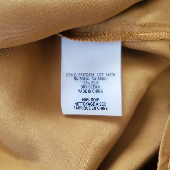 Elie Tahari Gold Satin Blouse - Picture 5 of 6